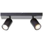 Brilliant Jello Plafonnier Métal Mat Noir 9W 690lm - 830 Blanc Chaud | Incl. 2x GU10