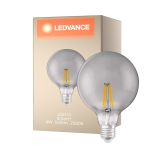 Ledvance Smart+ Wifi E27 Globe Classic Filament Fumée 6W 540lm - 825 Blanc Très Chaud | Dimmable - Équivalent 50W