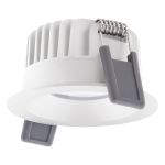 Ledvance Spot LED Fix Aluminium Blanc 8W 640lm 36D - 927 Blanc Très Chaud | Diamètre 68mm - IP44 - Meilleur rendu des couleurs - Dimmable