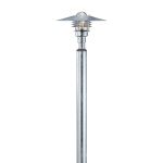 Nordlux Vejers 2M Lampadaire extérieur Acier Galvanisé et Verre Gris | IP54 - Convient pour E27