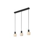 Nordlux Milford Mini 3-Rail Suspension Luminaire Verre Noir | Convient pour 3x E14