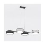 Emibig Suspension Luminaire Drumz Acier Noir | Convient pour 4x E14 - Max 10W