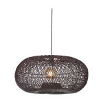 Good&Mojo Suspension Luminaire Arizona Rattan Burgundy L | Convient pour 1x E27 