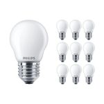 Lot 10x Philips Corepro LED Lustre E27 Boule Dépolie 4.3W 470lm - 827 Blanc Très Chaud | Équivalent 40W