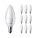 Lot 10x Philips Corepro LED Bougie E14 Dépolie 5W 470lm - 827 Blanc Très Chaud | Équivalent 40W