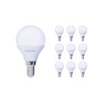 Lot 10x Noxion Lucent Lustre LED E14 Boule Dépolie 2.5W 250lm - 827 Blanc Très Chaud | Équivalent 25W