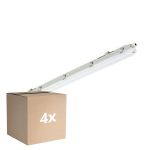 Lot 4x Philips Réglette LED Étanche Ledinaire WT065C 23/42W 2900/4800lm - 840 Blanc Froid | 120cm