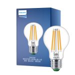 Philips MASTER LED Ampoule Ultra Efficient E27 Poire Claire 4W 840lm - 830 Blanc Chaud | Équivalent 60W