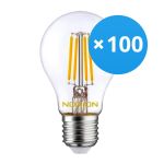 Lot 100x Noxion Lucent LED E27 Poire Filament Claire 4.5W 470lm - 822-827 Dim To Warm | Dimmable - Équivalent 40W