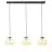 Brilliant Kaizen Suspension Luminaire Verre Suspension Luminaire Métal Noir Beige | Convient pour 3x E27