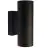 Nordlux Tin Applique Murale Métal Noir Up & Down | Convient pour 2x GU10