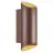 Nordlux Nico Applique Murale Aluminium Rouille Up & Down | IP54 - Convient pour 2x GU10