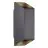 Nordlux Nico Applique Murale Aluminium Noir Up & Down | IP54 - Convient pour 2x GU10