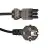 Noxion GST - Compatible Câble d’alimentation Noir - Femelle + Schuko Europlug - 2m - 3 pole 0.75mm2