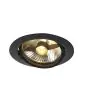 SLV New Tria 1 Spot Aluminium Noir Rond | Diamètre 150mm - Convient pour 1x GU10 (AR111) 