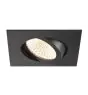 SLV New Tria Universel 68 Spot Aluminium Noir Carré 8.6W 600lm 60D - 925-930-940 CCT | Diamètre 68mm - Meilleur Rendu Des Couleurs - Dimmable 