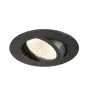 SLV New Tria 68 Spot Aluminium Noir Rond 8.3W 750lm 60D - 930 Blanc Chaud | Diamètre 68mm -  Meilleur Rendu Des Couleurs - Dimmable 
