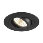 SLV New Tria 75 Spot Aluminium Noir Rond 8.3W 750lm 38D - 930 Blanc Chaud | Diamètre 75mm -  Meilleur Rendu Des Couleurs - Dimmable 
