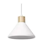 Ledvance Decor Plâtre/Acier/Bois Suspension Luminaire Blanc | Convient pour E27