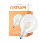 Osram Classic LED E27 Globe Filament Claire 4W 470lm - 827 Blanc Très Chaud | Équivalent 40W - UKCA Version