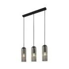 Nordlux Miella 3-Rail Suspension Luminaire Verre Smoke | Convient pour 3x E27