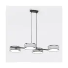 Emibig Suspension Luminaire Drumz Acier Gris | Convient pour 4x E14 - Max 10W