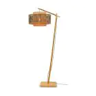 Good&Mojo Lampadaires Salon Bhutan Bambou Noir L | Convient pour 1x E27 