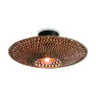 Good&Mojo Plafonnier Bali Bambou Noir S | Convient pour 1x E27 