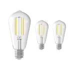Lot 3x Calex Smart Tuya Wifi E27 Edison Filament 7W 806lm - 818-830 Variable Blanc | Dimmable - Équivalent 60W