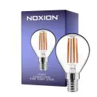 Noxion Lucent Lustre LED E14 Boule Filament Claire 4.5W 470lm - 827 Blanc Très Chaud | Dimmable - Équivalent 40W