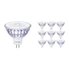 Lot 10x Philips Master LED Spot GU5.3 MR16 5.8W 345lm 36D - 922-927 Dim To Warm | Meilleur Rendu Des Couleurs - Dimmable - Équivalent 35W