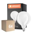 Lot 6x Ledvance Classic LED E27 Globe Filament Dépolie 7.5W 1055lm - 827 Blanc Très Chaud | Dimmable - Équivalent 75W