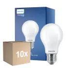 Lot 10x Philips Master LED E27 Poire Filament Dépolie 3.4W 470lm - 922-927 Dim To Warm | Meilleur Rendu Des Couleurs - Dimmable - Équivalent 40W