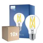 Lot 10x Philips Master LED E27 Poire Filament Claire 7.2W 1055lm - 922-927 Dim To Warm | Meilleur Rendu Des Couleurs - Dimmable - Équivalent 75W
