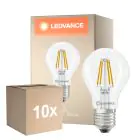 Lot 10x Ledvance Classic LED E27 Poire Filament Claire 3.4W 470lm - 827 Blanc Très Chaud | Équivalent 40W