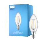 Philips Corepro LED Bougie E14 Filament Claire 2W 250lm – 827 – Blanc Très Chaud | Équivalent 25W