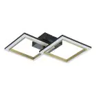 Eglo Plafonnier Calliera Acier Noir, Laiton 18.4W 2500lm - 830 Blanc Chaud | Dimmable