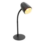 Eglo Lampe De Chevet Carlo Acier Noir | Convient pour 1x E14